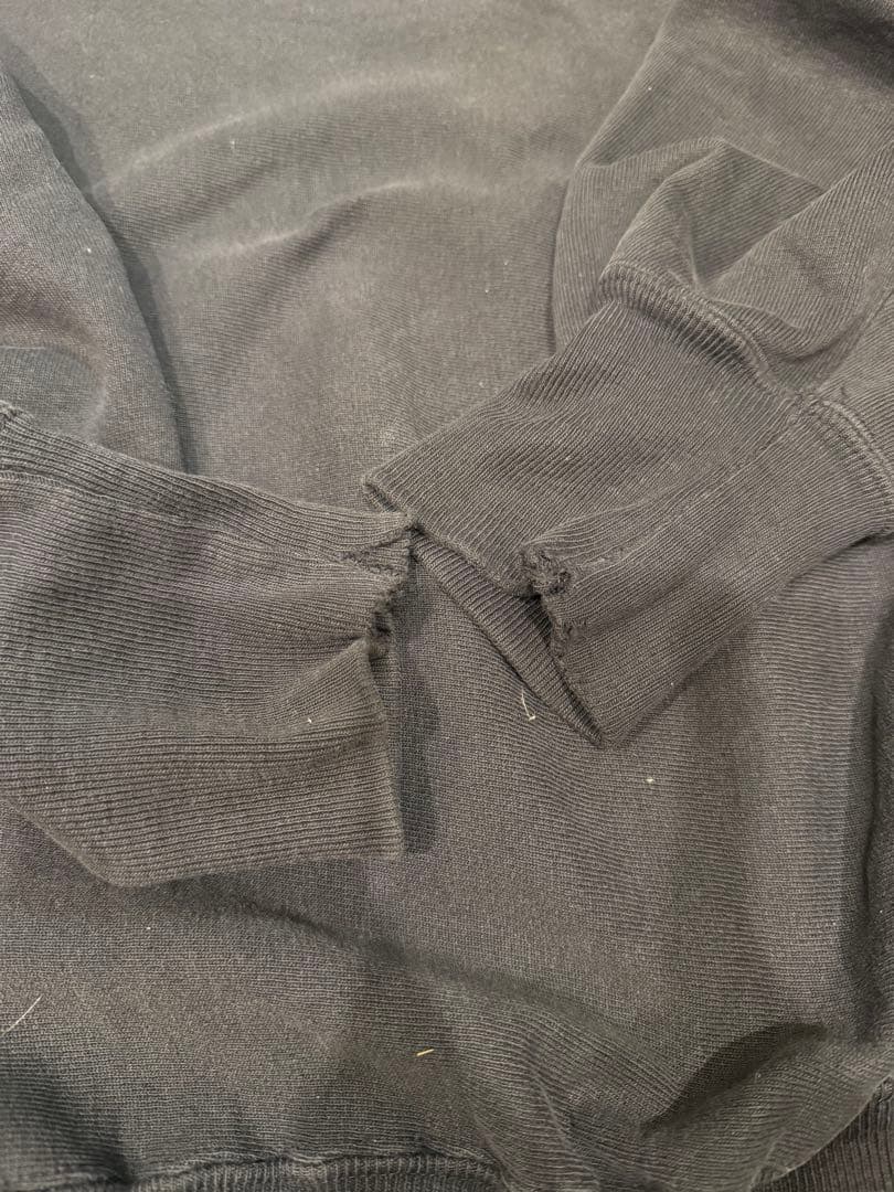 M*有様 90sチャンピオン目付きリバースウィーブ無地スウェットUSA製ブラック