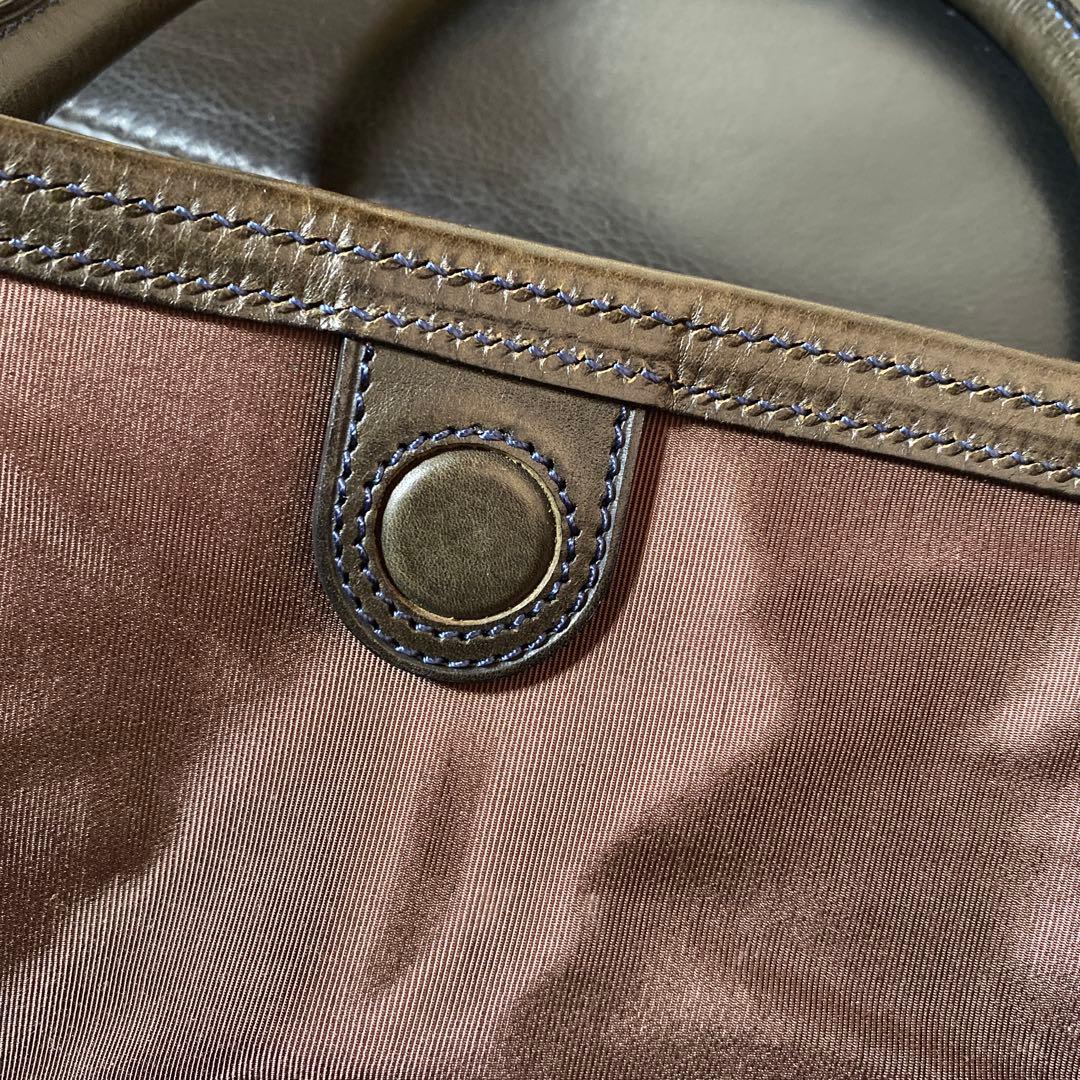 【値下げ】万双　シモーネBOX トート(L)オリーブグリーンorネイビー