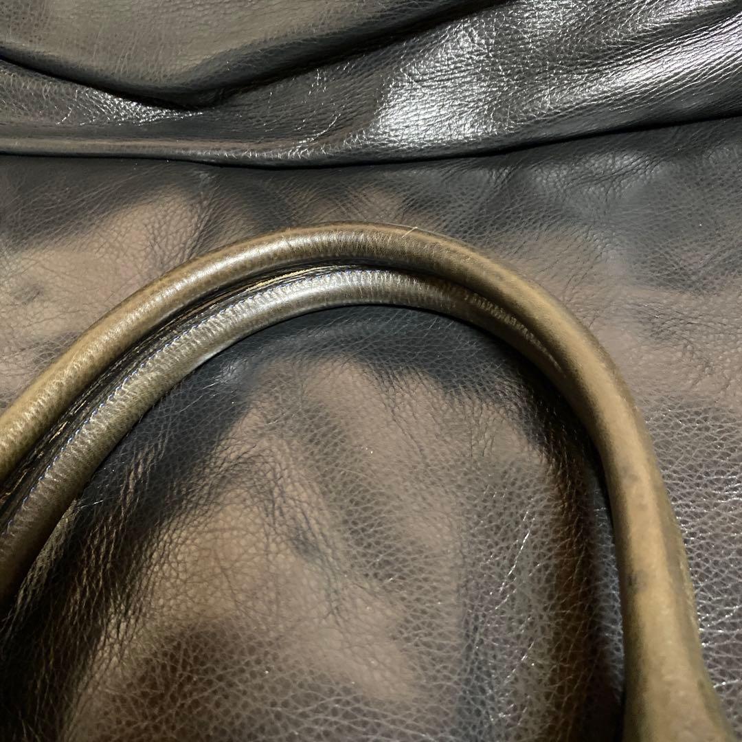 【値下げ】万双　シモーネBOX トート(L)オリーブグリーンorネイビー