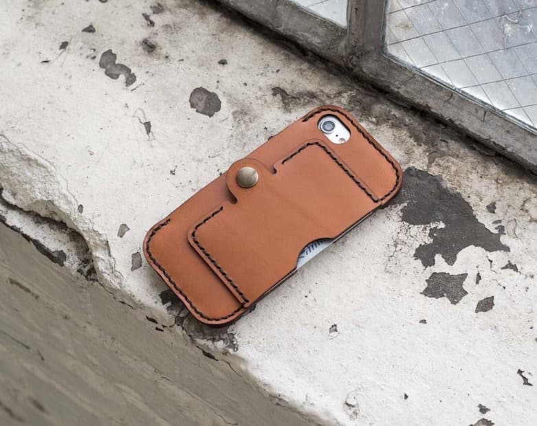 iPhone ケース　(7,8) 天然皮革　ウォレットケース