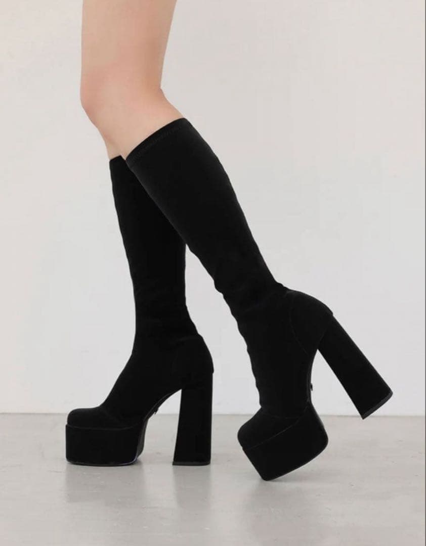 【美品】Darich ロングブーツ　黒　厚底　M size