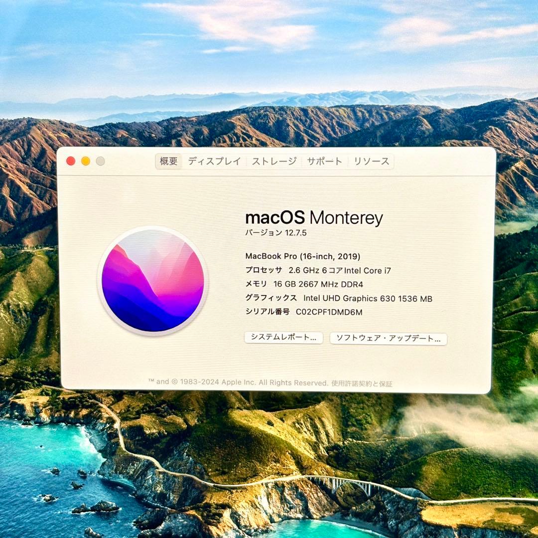 Apple MacBook Pro 16インチ 2019 16GB 512GB