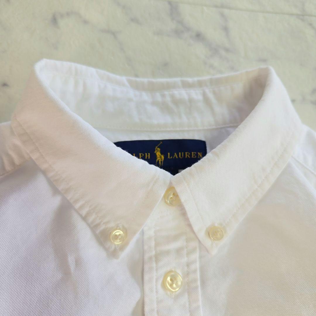 ラルフローレン 白 ホワイト 長袖シャツ ビッグポニー刺繍 L相当