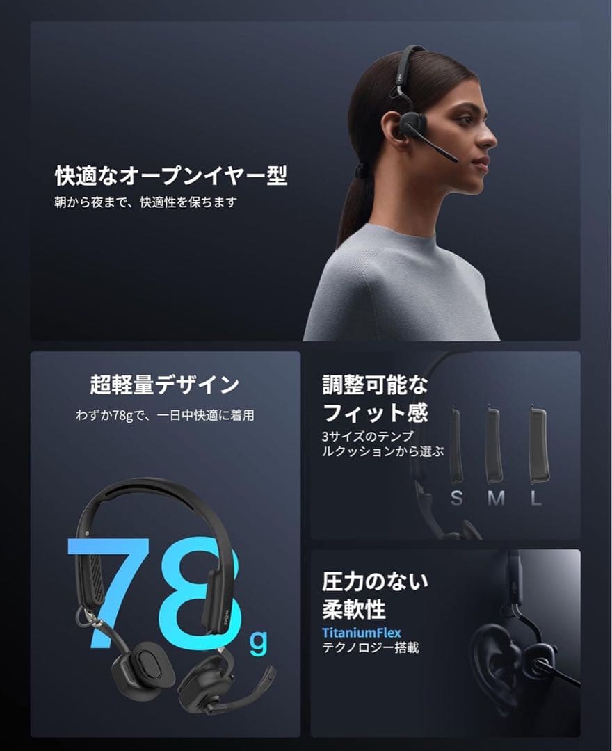 【新品未開封】SHOKZ OPENMEET ワイヤレスヘッドセット　イヤホン