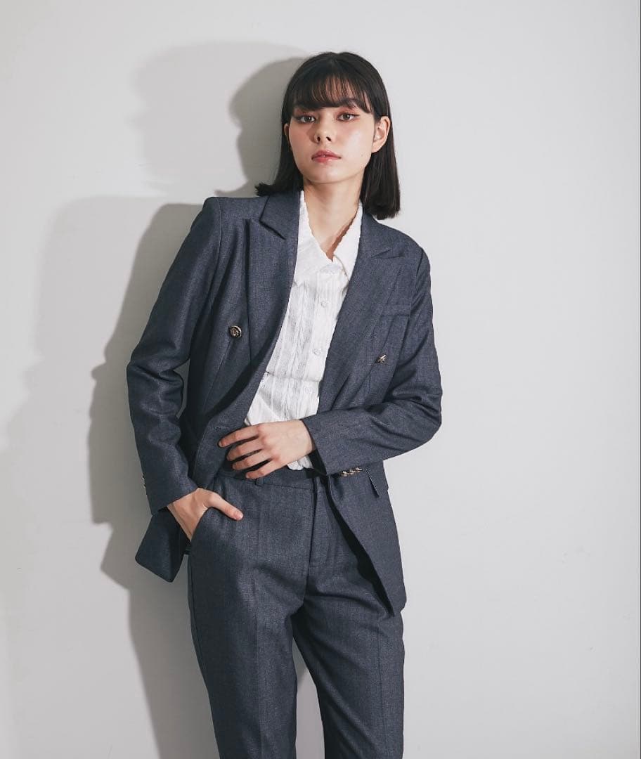 SMILE ORCHID ストライプ柄ジャケット＆スラックスパンツセットアップ