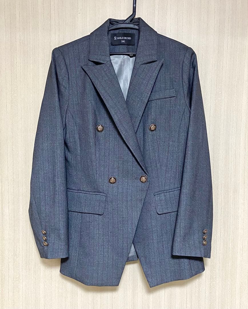 SMILE ORCHID ストライプ柄ジャケット＆スラックスパンツセットアップ