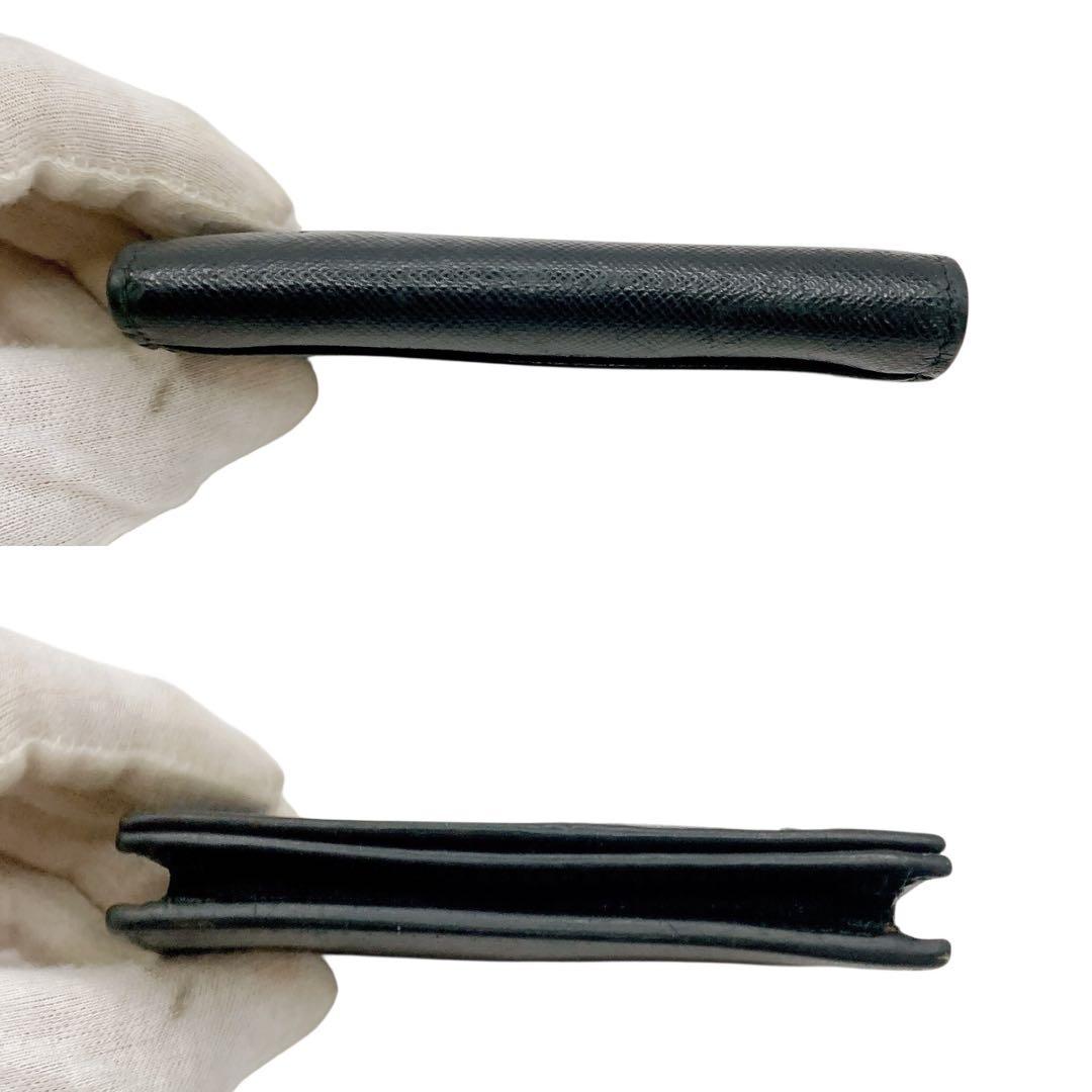 PRADA✨プラダ　サフィアーノ　名刺入れ　カードケース　ブラック　二つ折り