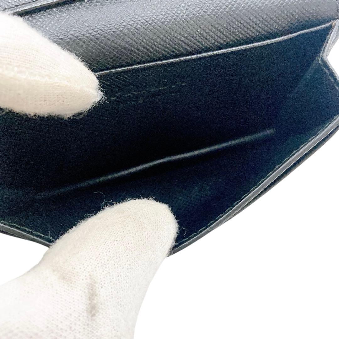 PRADA✨プラダ　サフィアーノ　名刺入れ　カードケース　ブラック　二つ折り