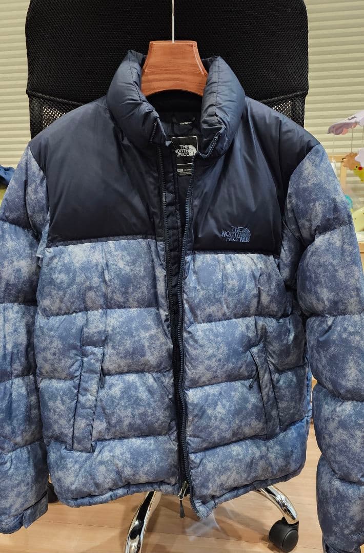 THE NORTH FACE ダウンジャケット ネイビー/グレー