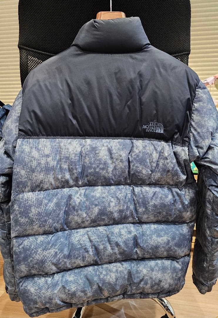 THE NORTH FACE ダウンジャケット ネイビー/グレー