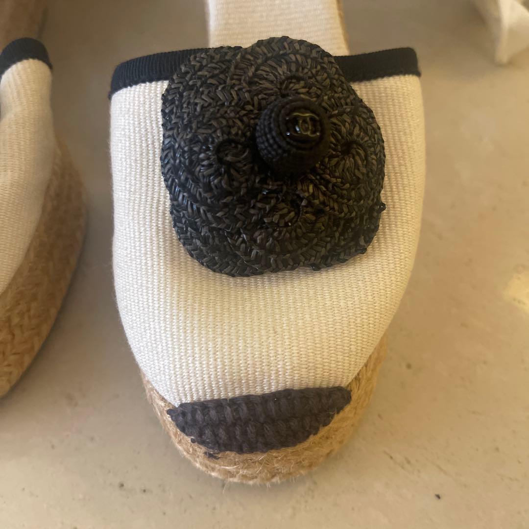 CHANELシャネル サンダルシューズカメリアココマーク ウェッジソール23cm