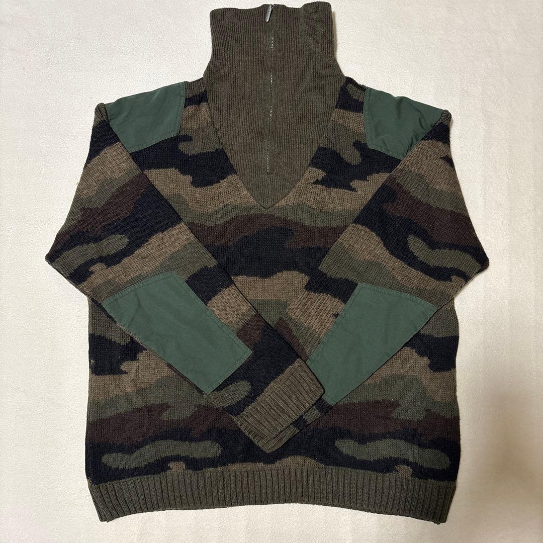 （激レア）LE PAS DE L'OURS 迷彩柄ニットセータ11747391