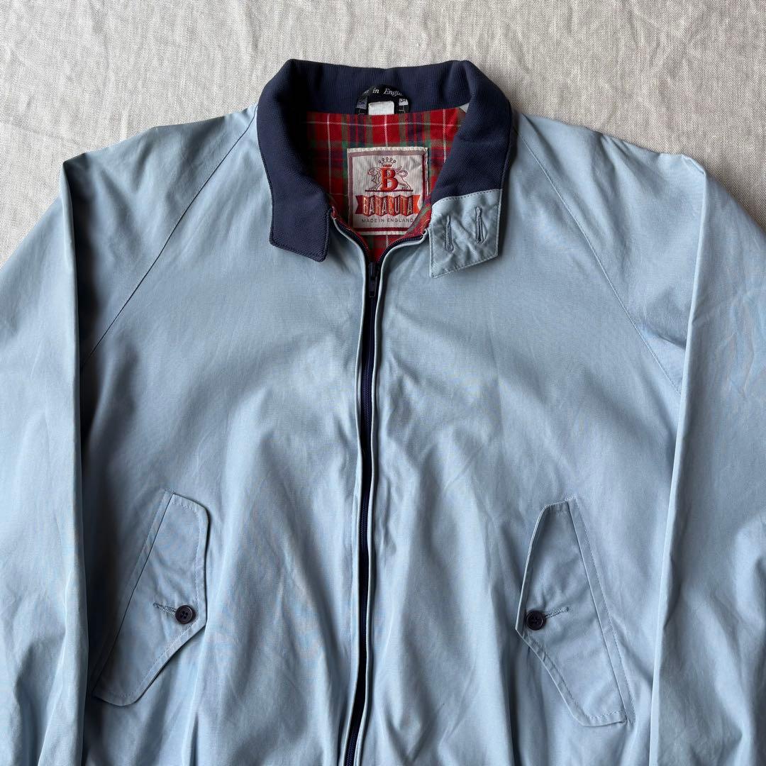 80s BARACUTA G9 ハリントンジャケット UK製 チェック 短丈