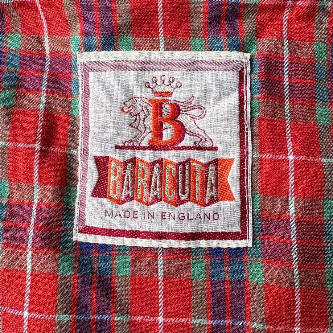 80s BARACUTA G9 ハリントンジャケット UK製 チェック 短丈