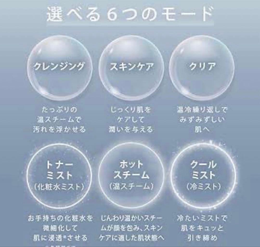 【新品未使用】サロニア ピュアブライトスチーマー 美顔器 スチーマー　グレー