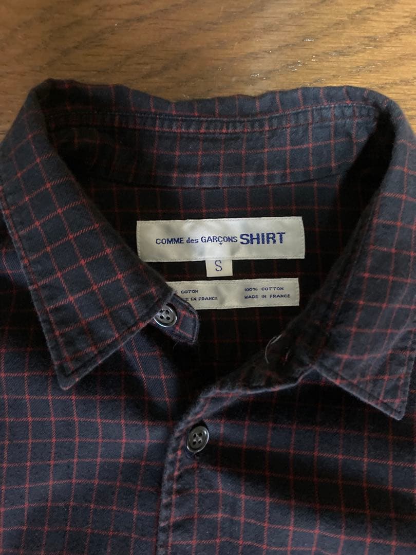 COMME des GARÇONS SHIRT チェック柄長袖シャツ S