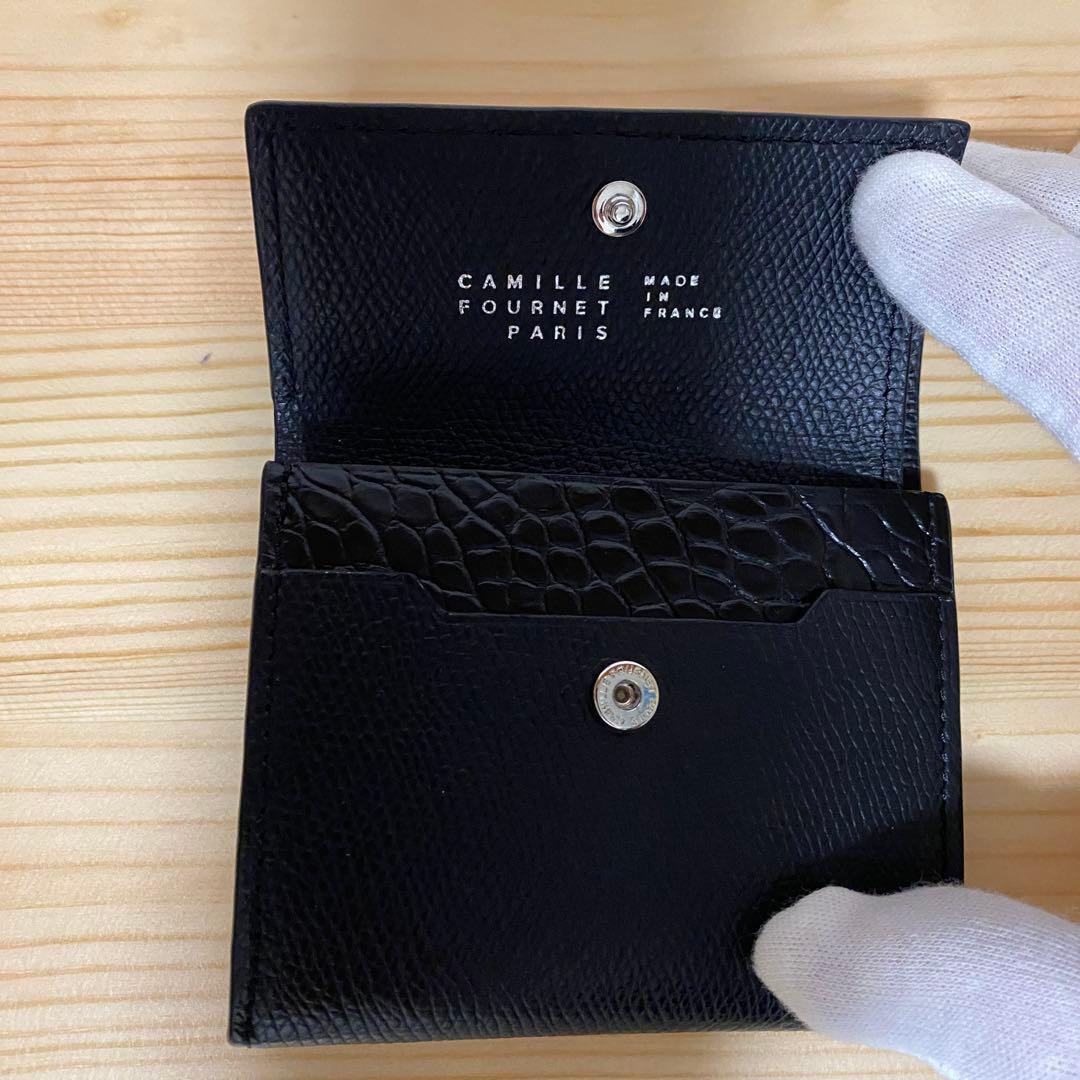 カミーユフォルネ　21.02 VERSO ケース　黒　クロコ　美品