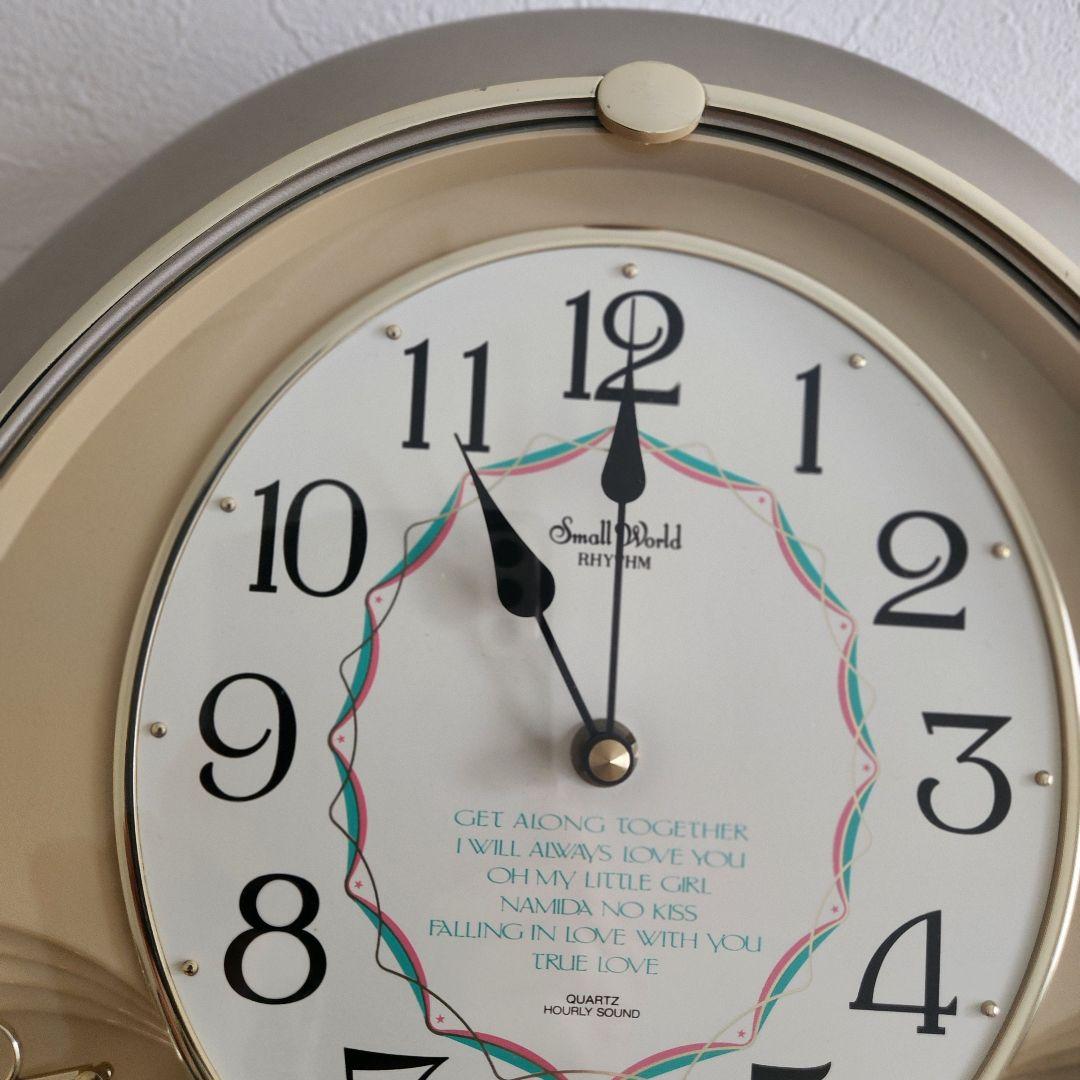 リズム（RHYTHM）スモールワールドからくり時計　日本製　電池付き