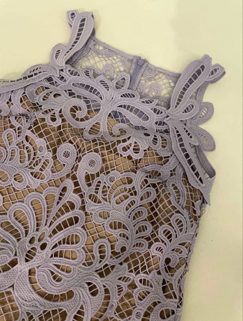 セルフポートレート　パープルレースワンピース　uk6