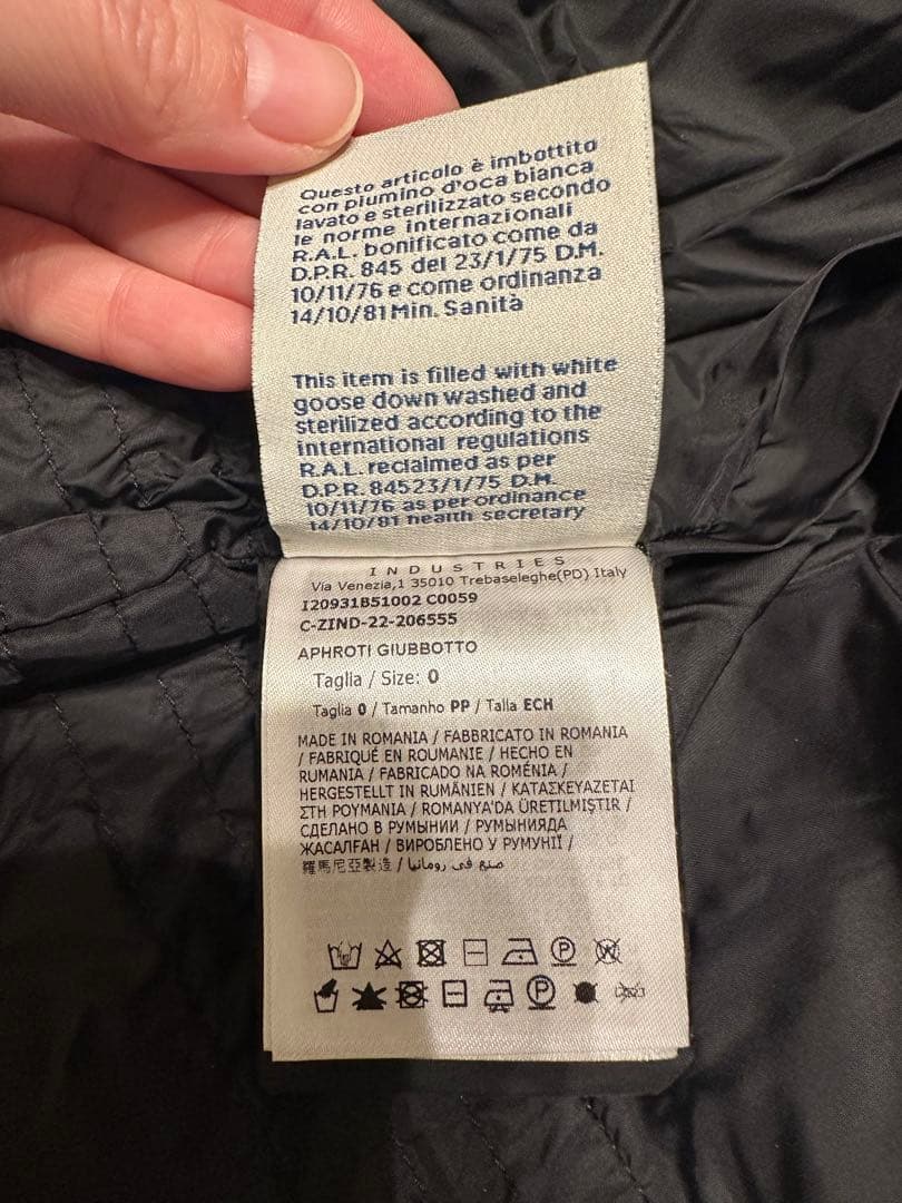 最終値下げモンクレール　aphroti アフロティ　ブラック0