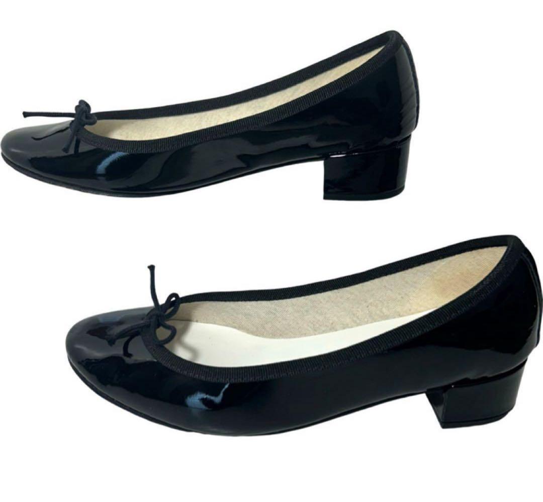 Repetto エナメルリボンパンプス　カミーユ　37 1/2