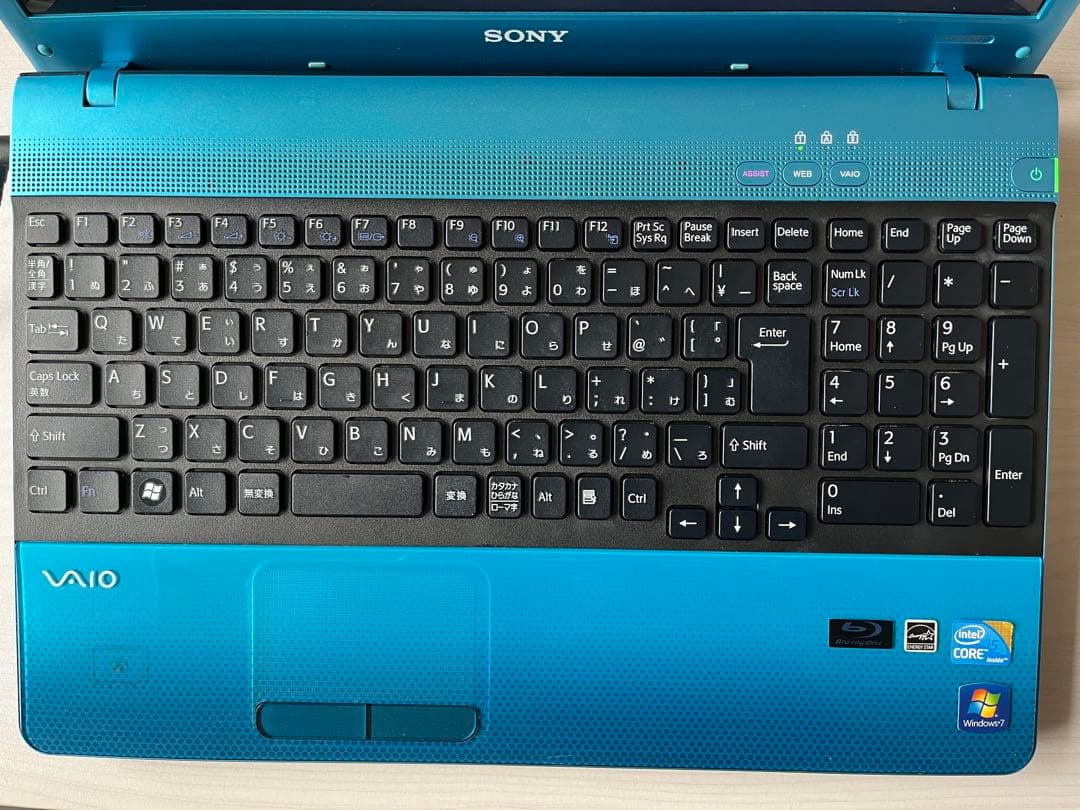 SONY VAIO ノートPC 青/緑 ACアダプター付き