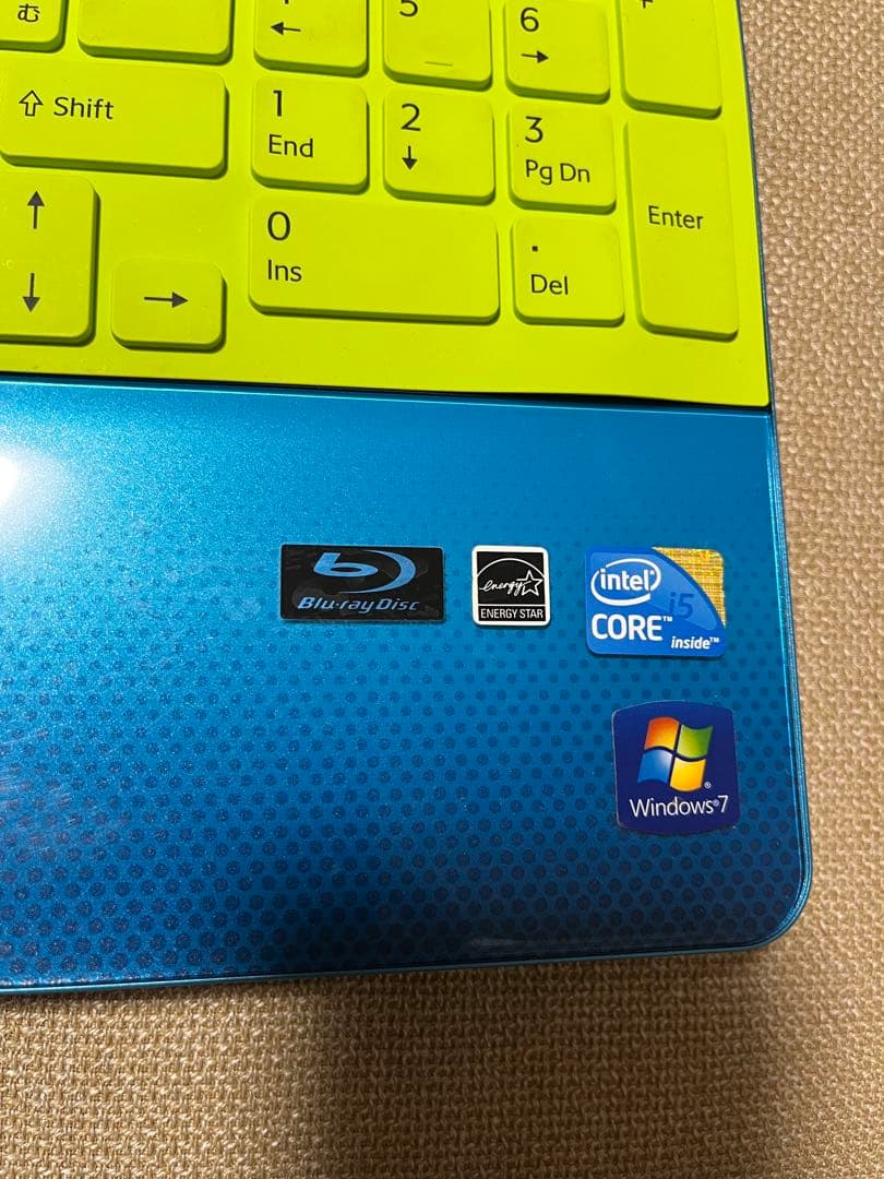 SONY VAIO ノートPC 青/緑 ACアダプター付き