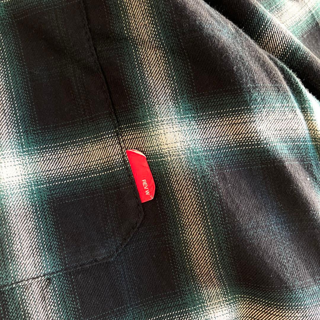 【美品】WTAPS ダブルタップス 長袖オンブレチェックシャツ グリーン系