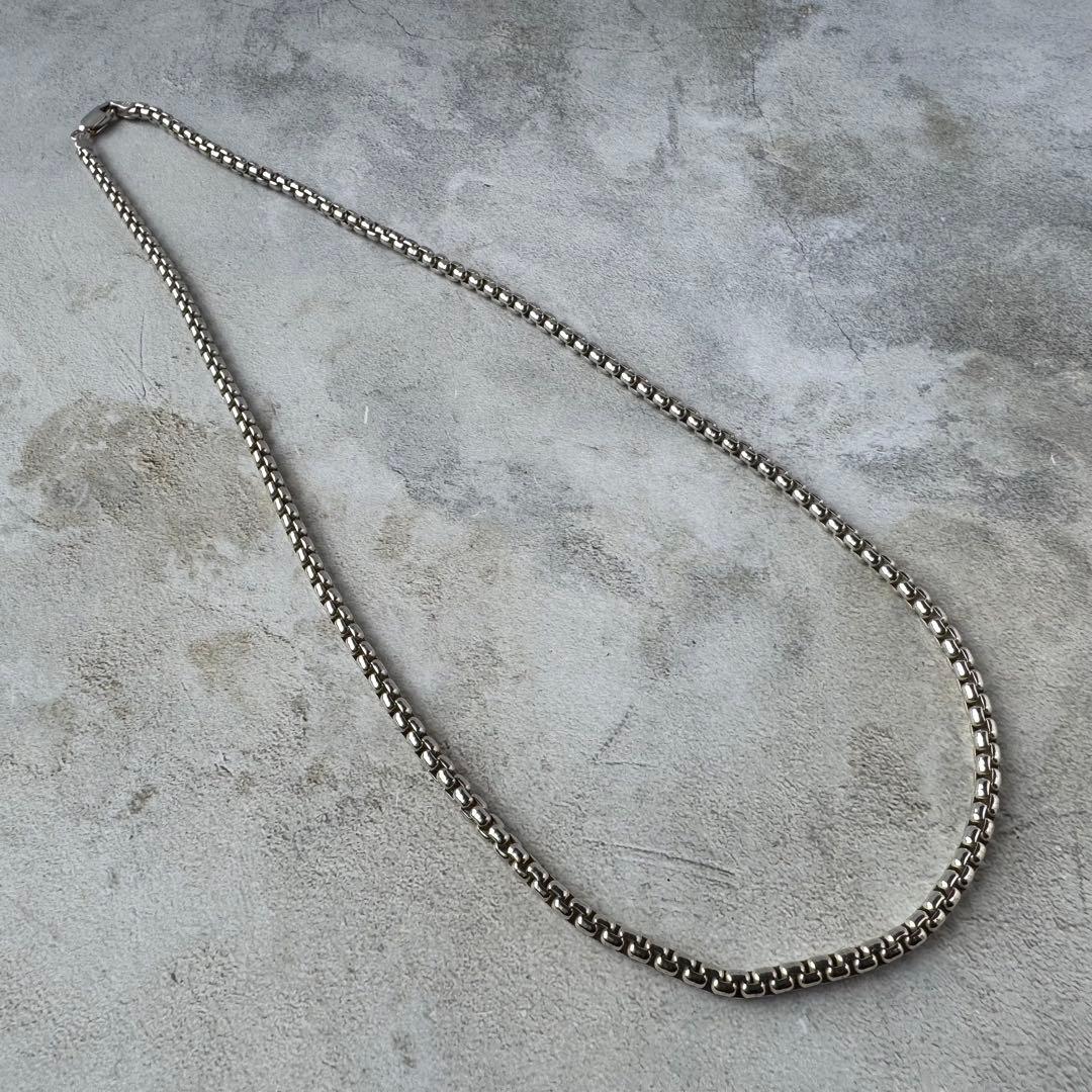 ヴィンテージ チェーンリンクネックレス シルバー925 イタリア製