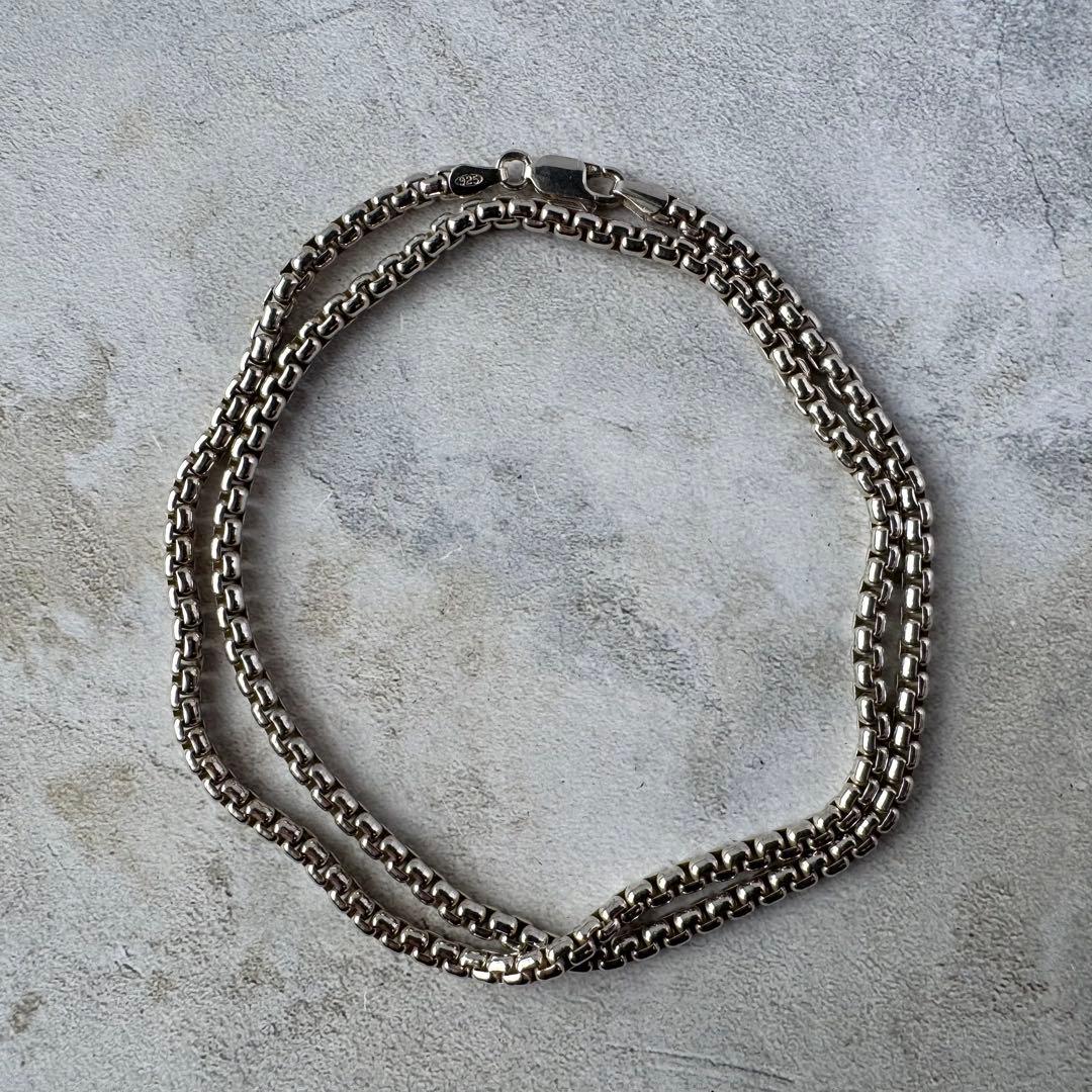 ヴィンテージ チェーンリンクネックレス シルバー925 イタリア製