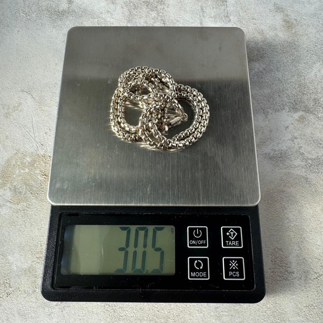 ヴィンテージ チェーンリンクネックレス シルバー925 イタリア製