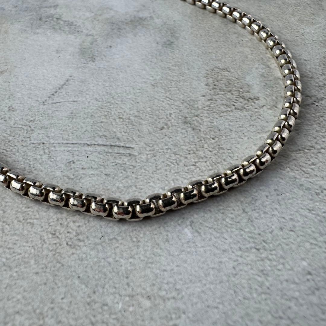 ヴィンテージ チェーンリンクネックレス シルバー925 イタリア製