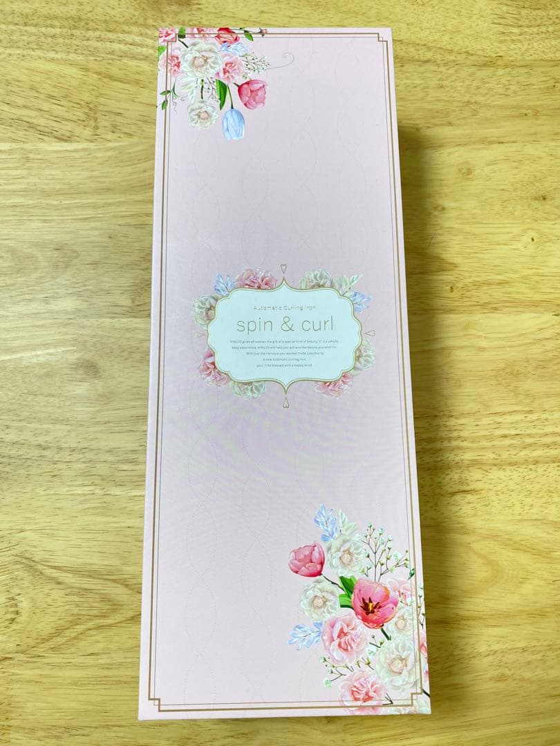 絹女 KINUJO オートカールヘアアイロン spin&curl ピンク