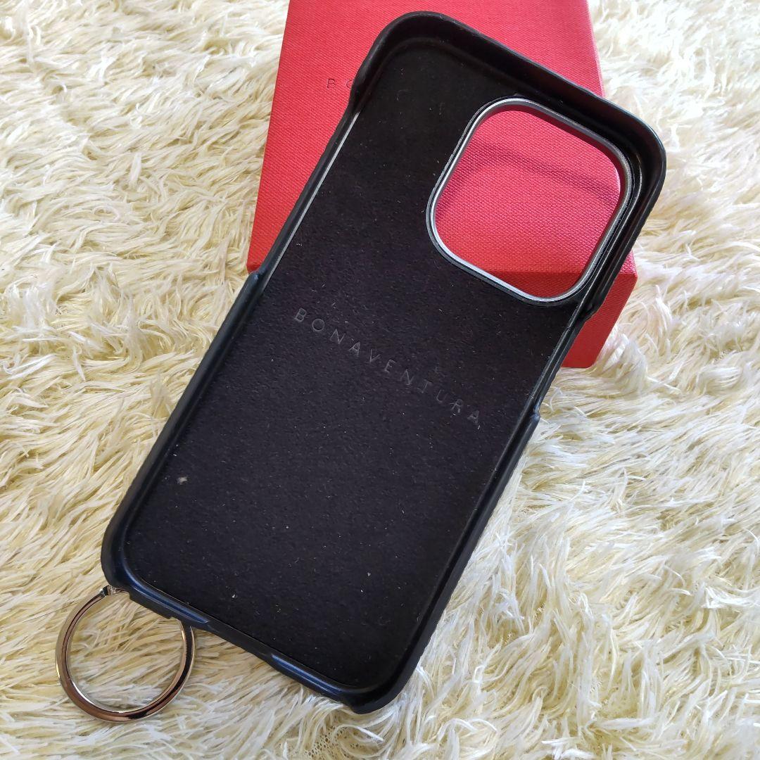 極美品✨BONAVENTURA iPhone 15pro ハンドル付き 黒