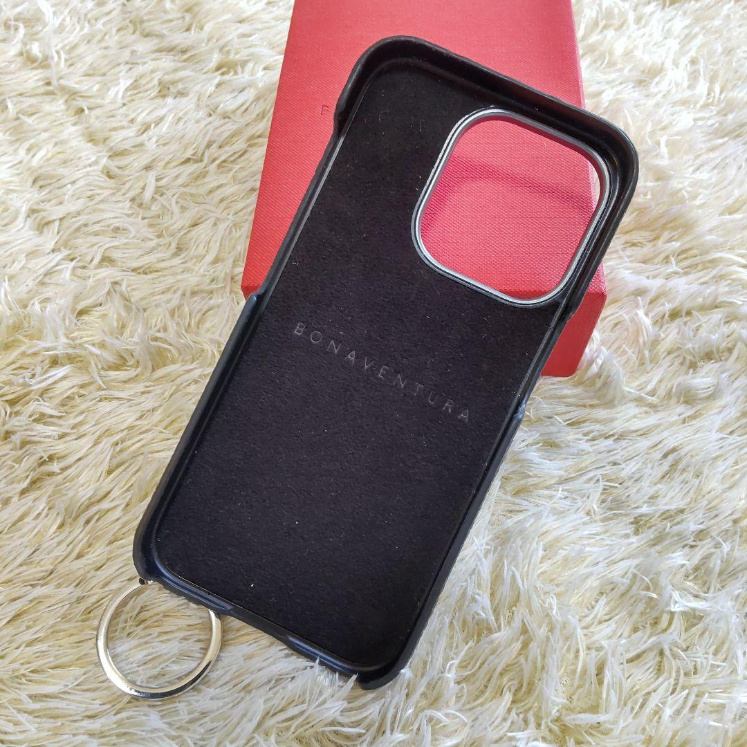 極美品✨BONAVENTURA iPhone 15pro ハンドル付き 黒