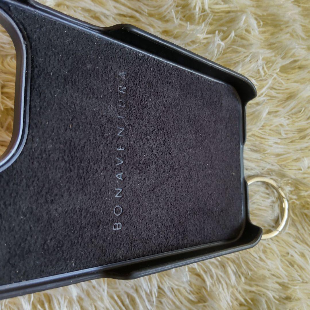 極美品✨BONAVENTURA iPhone 15pro ハンドル付き 黒