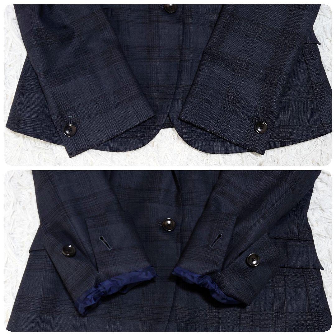 希少　大きいサイズ　オリヒカ　パンツスーツ　グレー　グレンチェック　上11下13