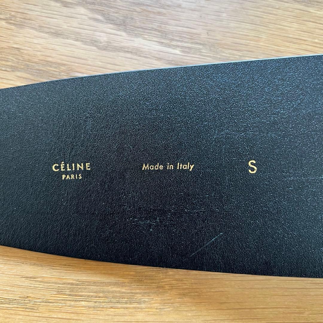 小物 Old CELINE Wide Buckle Large Belt sz.S