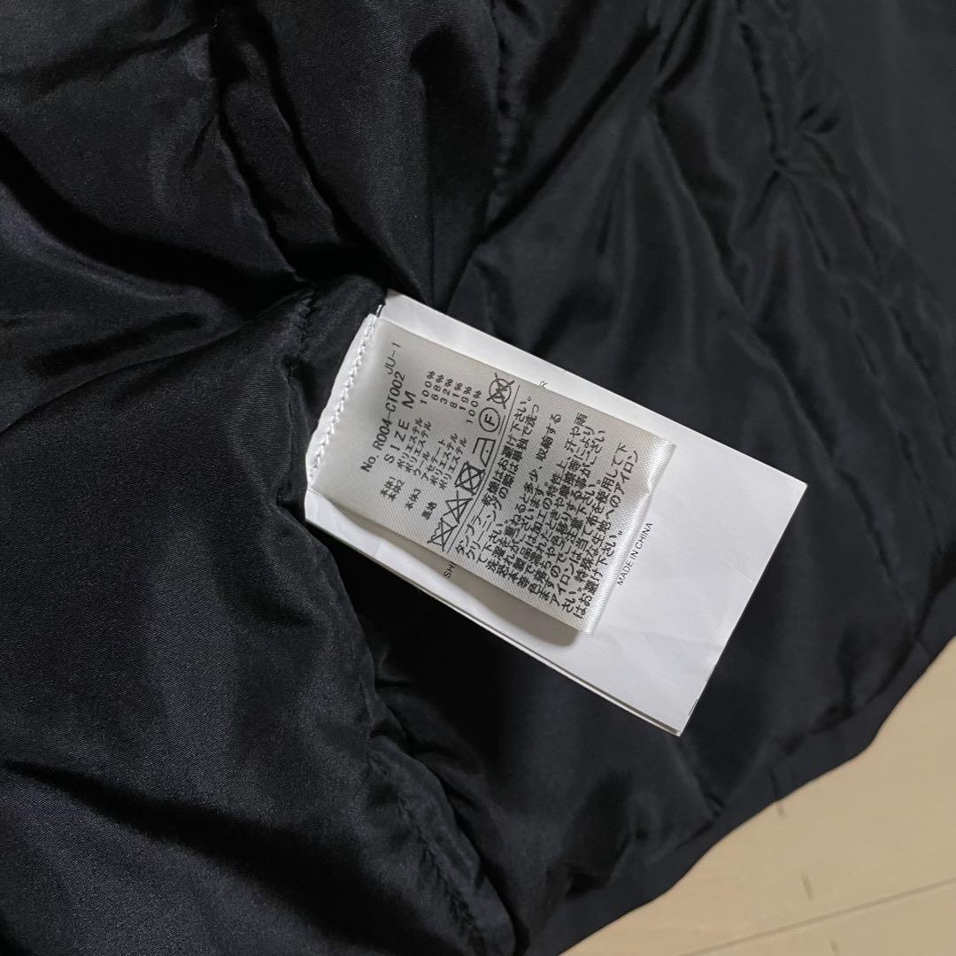 最終価格 希少 超美品■C2H4■異素材 切替 パフ デザインコート 黒