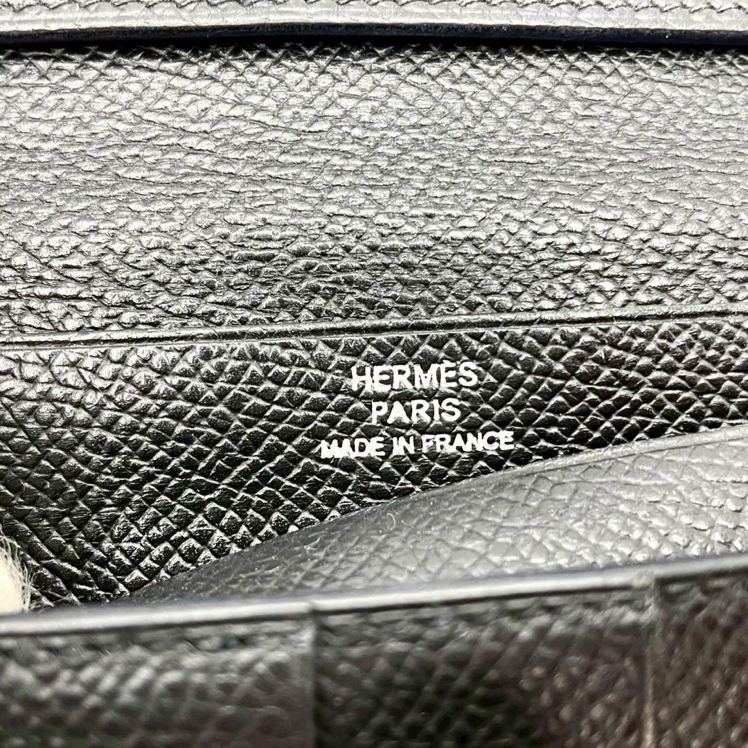 エルメス　べアンスフレ　長財布　ブラック　◻︎K刻印
