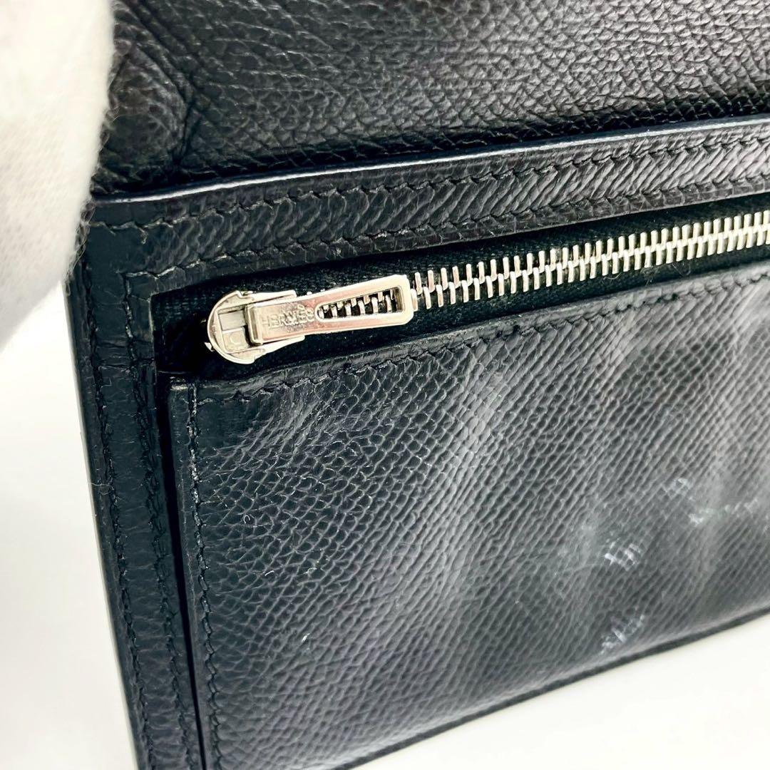 エルメス　べアンスフレ　長財布　ブラック　◻︎K刻印