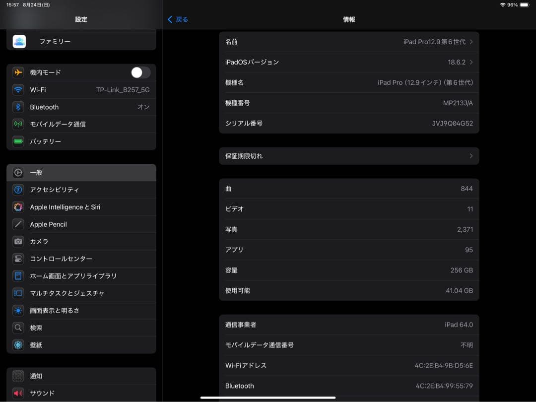 iPad Pro 12.9 第6世代 Wi-Fi+Cellularシルバー