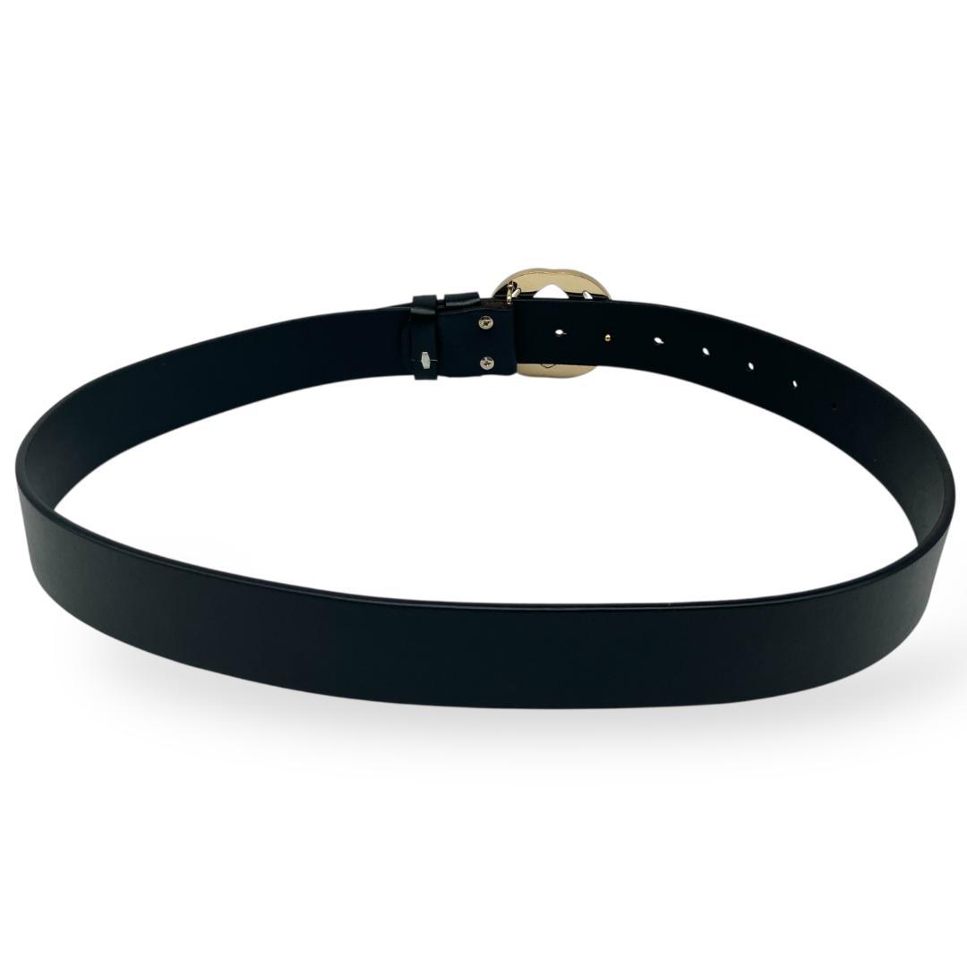 GUCCI グッチ インターロッキングバックル ベルト付き ゴールド ブラック