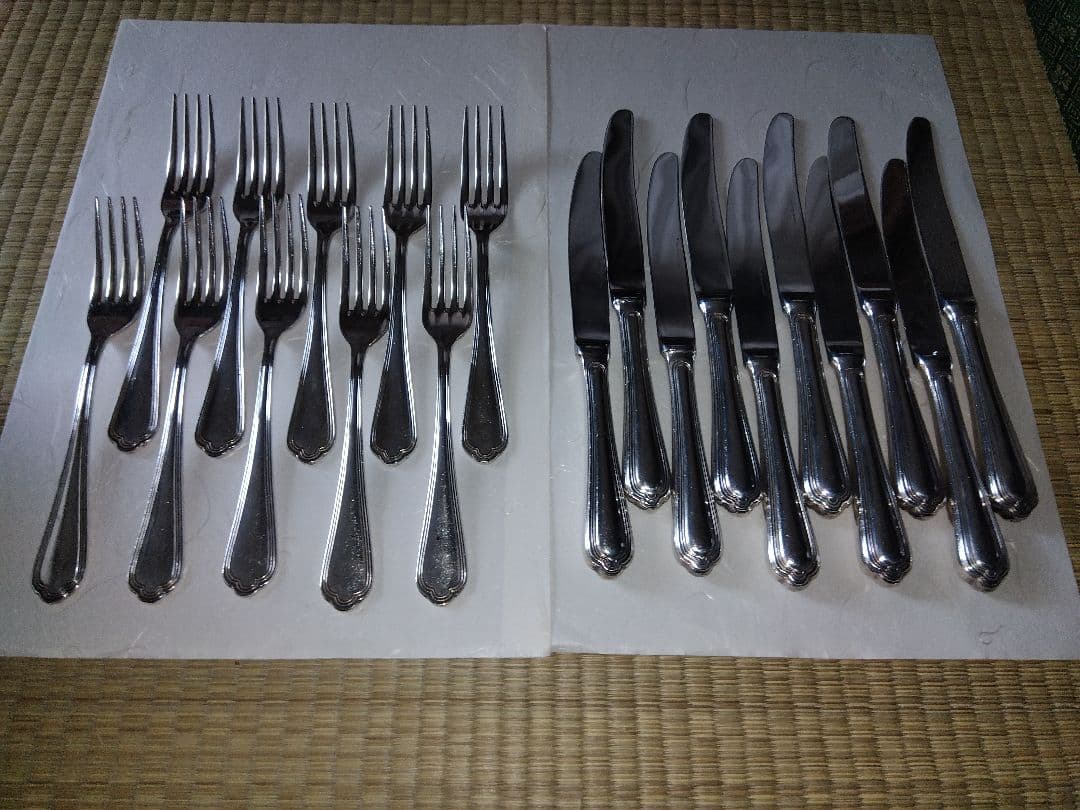 シルバー お肉専用、ナイフ、フォ−ク10個セット