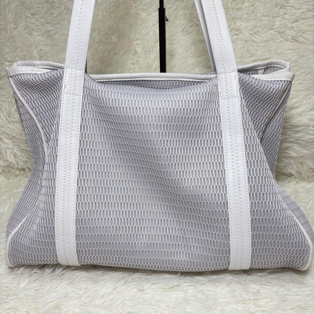 qbag paris ネスト　メッシュ トート　マザーズバッグ グレー L