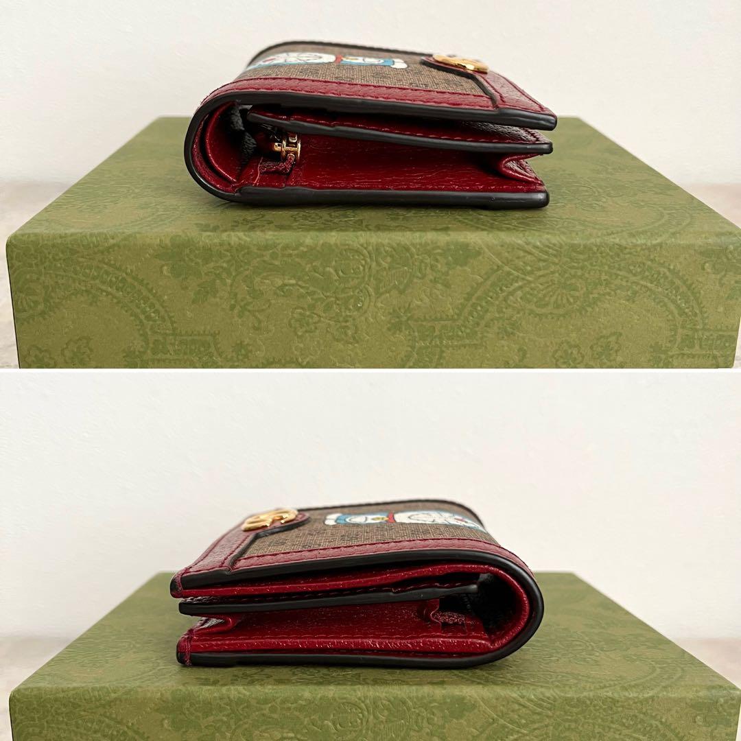 極美品✨GUCCI ドラえもん コラボ インターロッキング 二つ折り財布 PVC