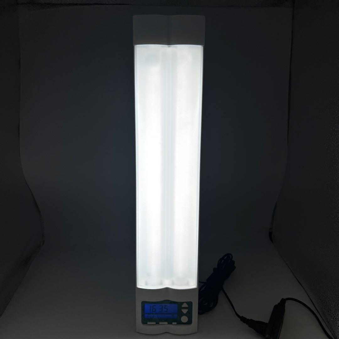 美品　エレス　ブライトアップクロック　光目覚まし時計　ソーラートーン