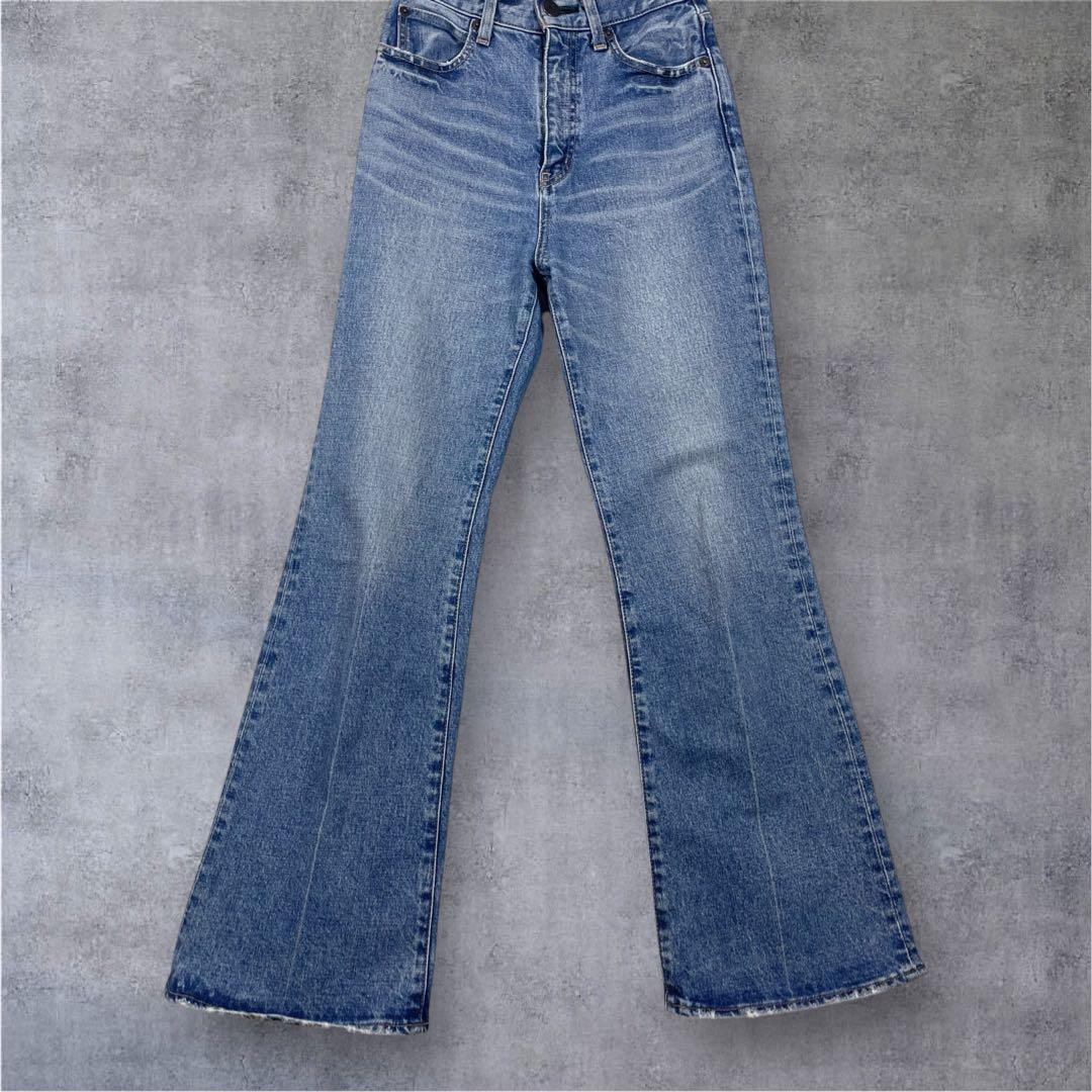 美品✨MOUSSY MVS FLARE ハイウエスト フレアデニム 25 美脚