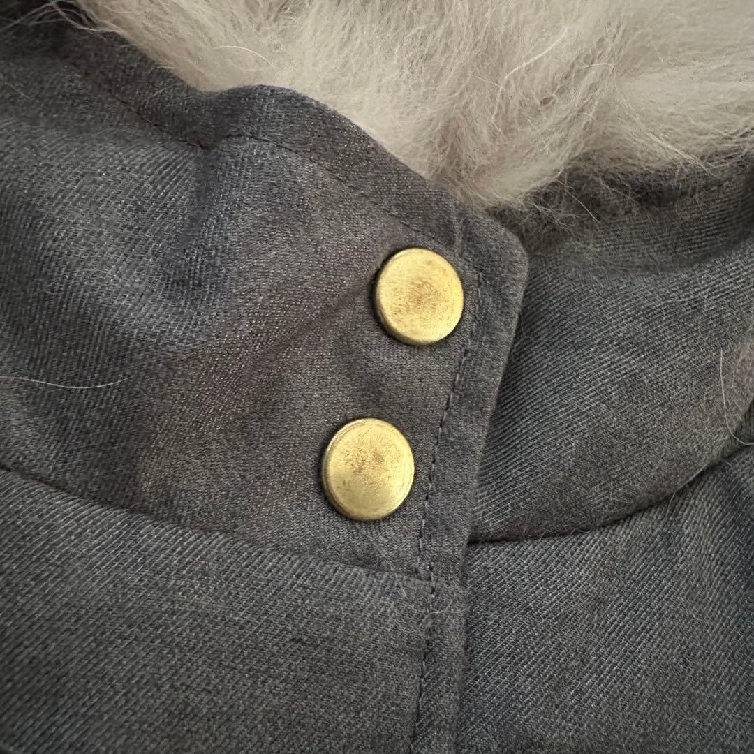 新品❁﻿ジルバイジルスチュアート フォックスファー付ロングダウンコート グレーS