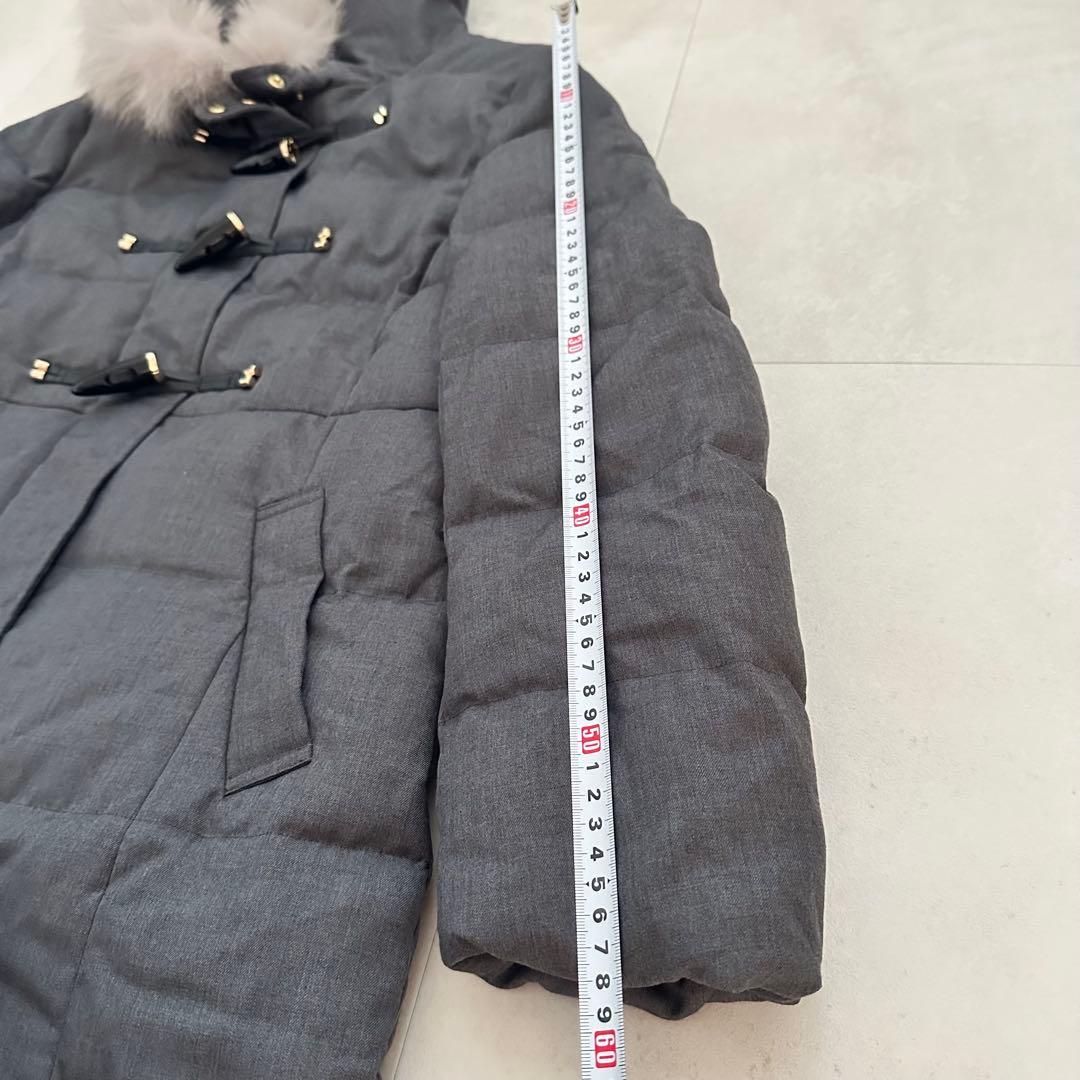 新品❁﻿ジルバイジルスチュアート フォックスファー付ロングダウンコート グレーS